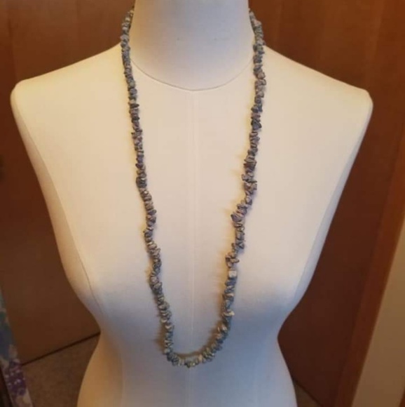 Handmade Jewelry - 🎯Shades of gray stone necklace.